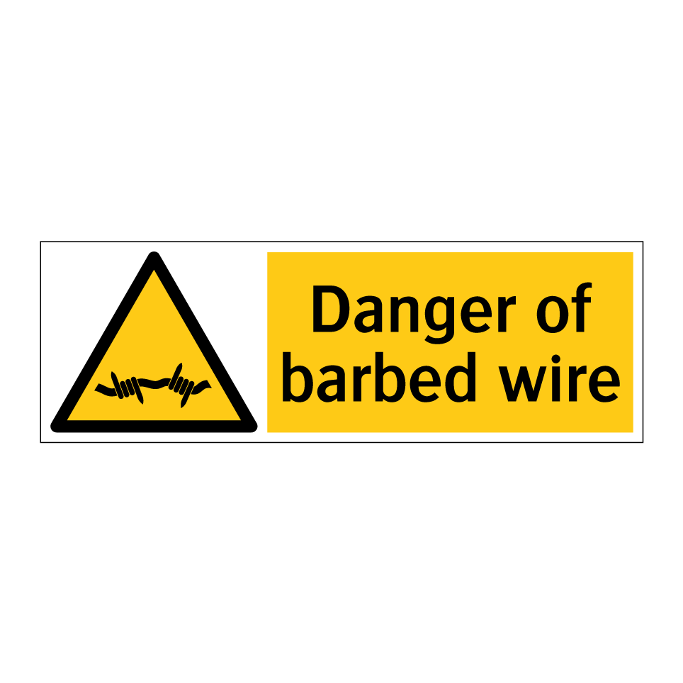 Danger of barbed wire