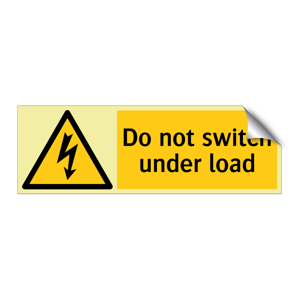 Do not switch under load