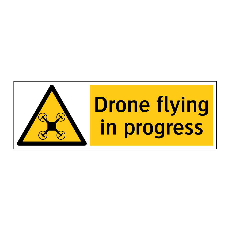 Drone flying in progress