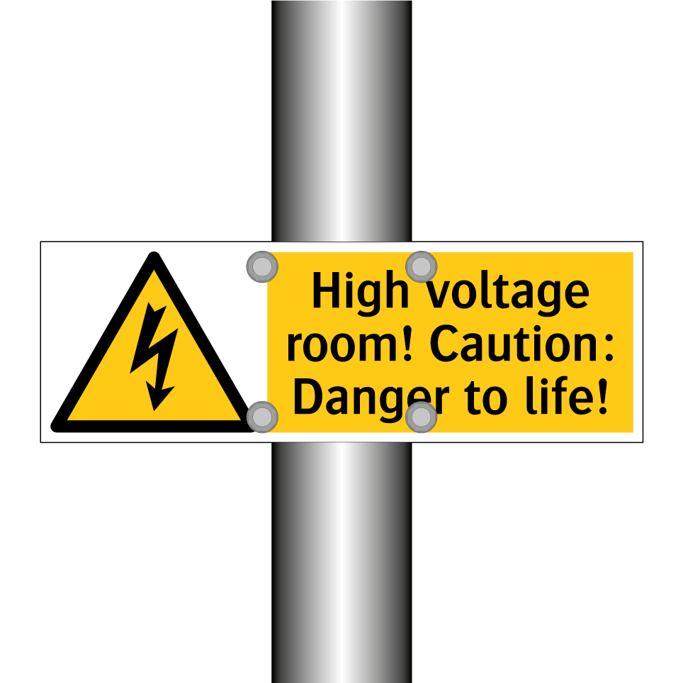 High voltage room! Caution: Danger to life!