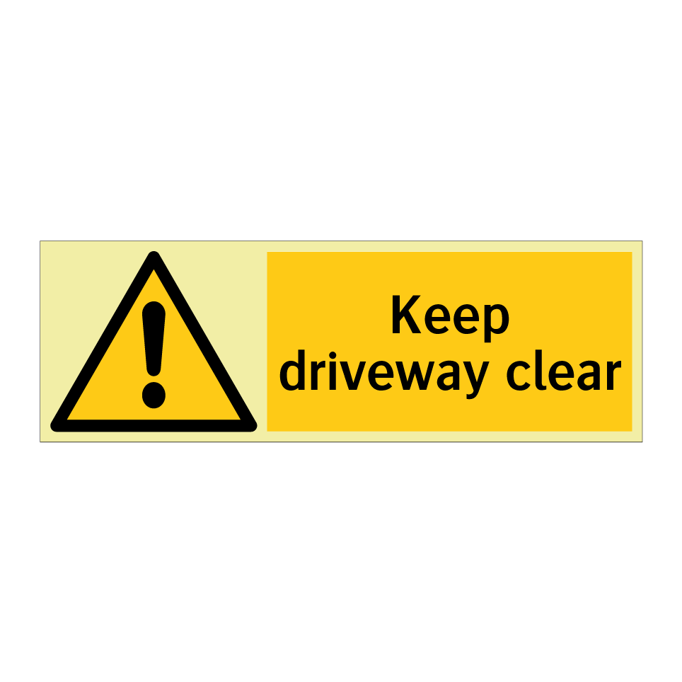 Keep driveway clear