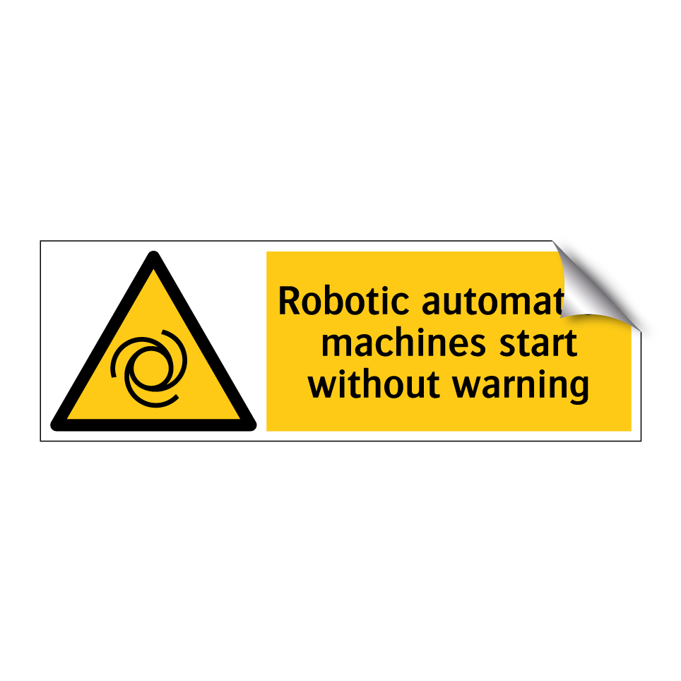 Robotic automation machines start without warning