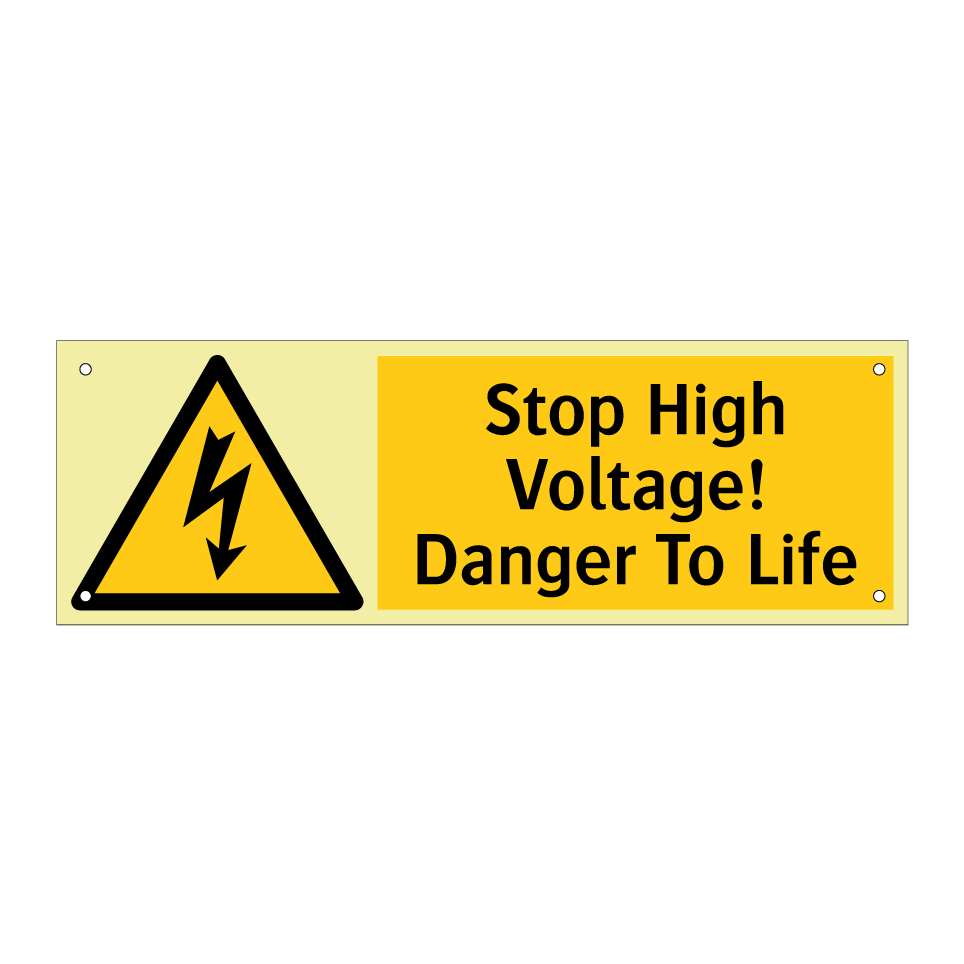 Stop High Voltage! Danger To Life