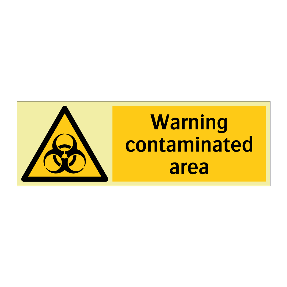 Warning contaminated area