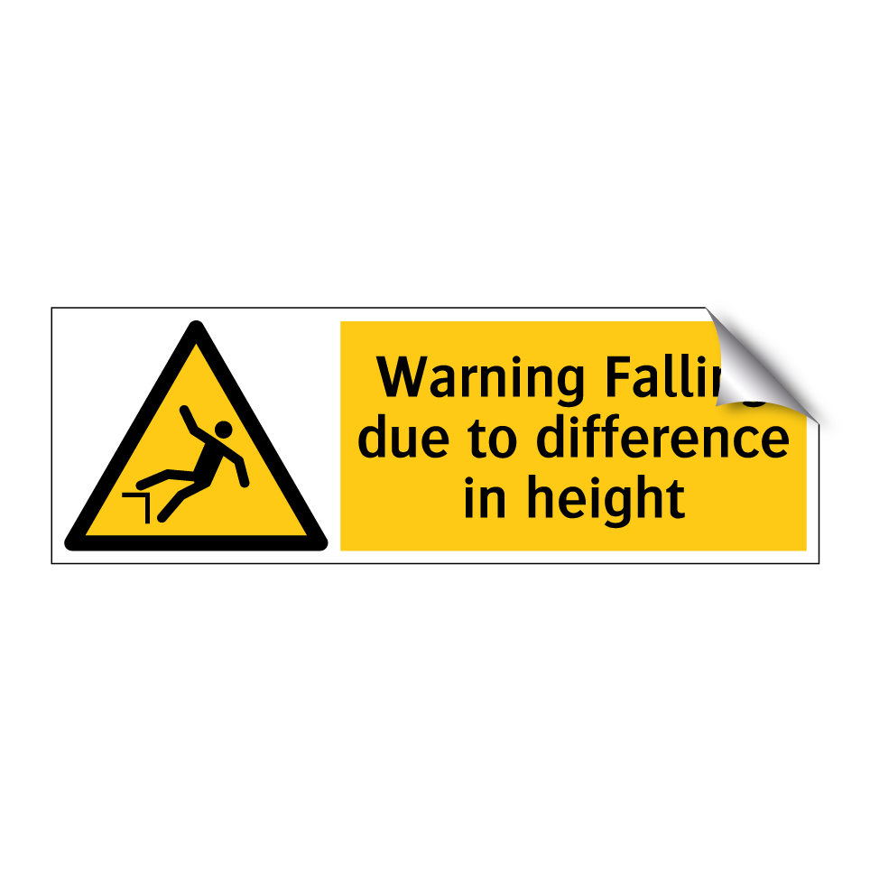 Warning Falling due to difference in height