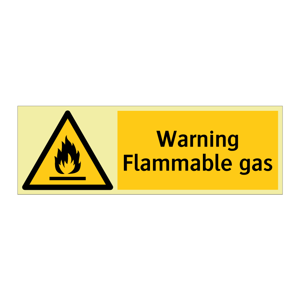 Warning Flammable gas