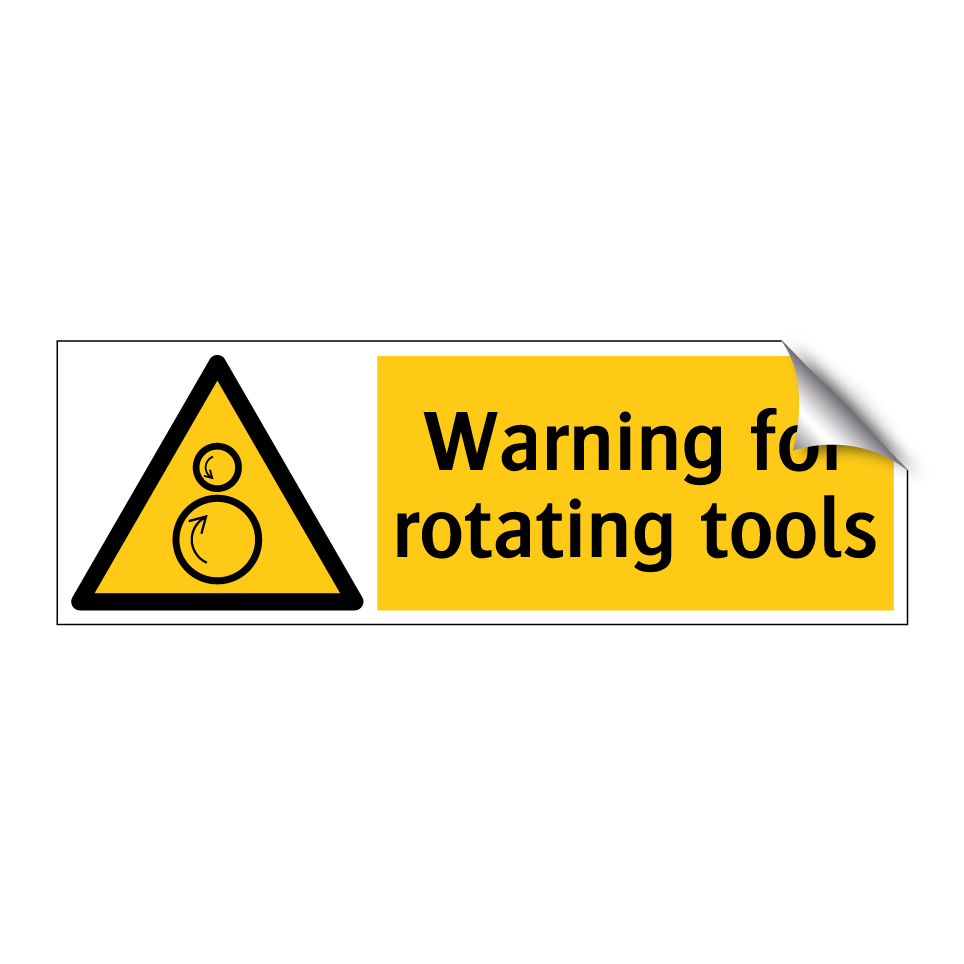 Warning for rotating tools