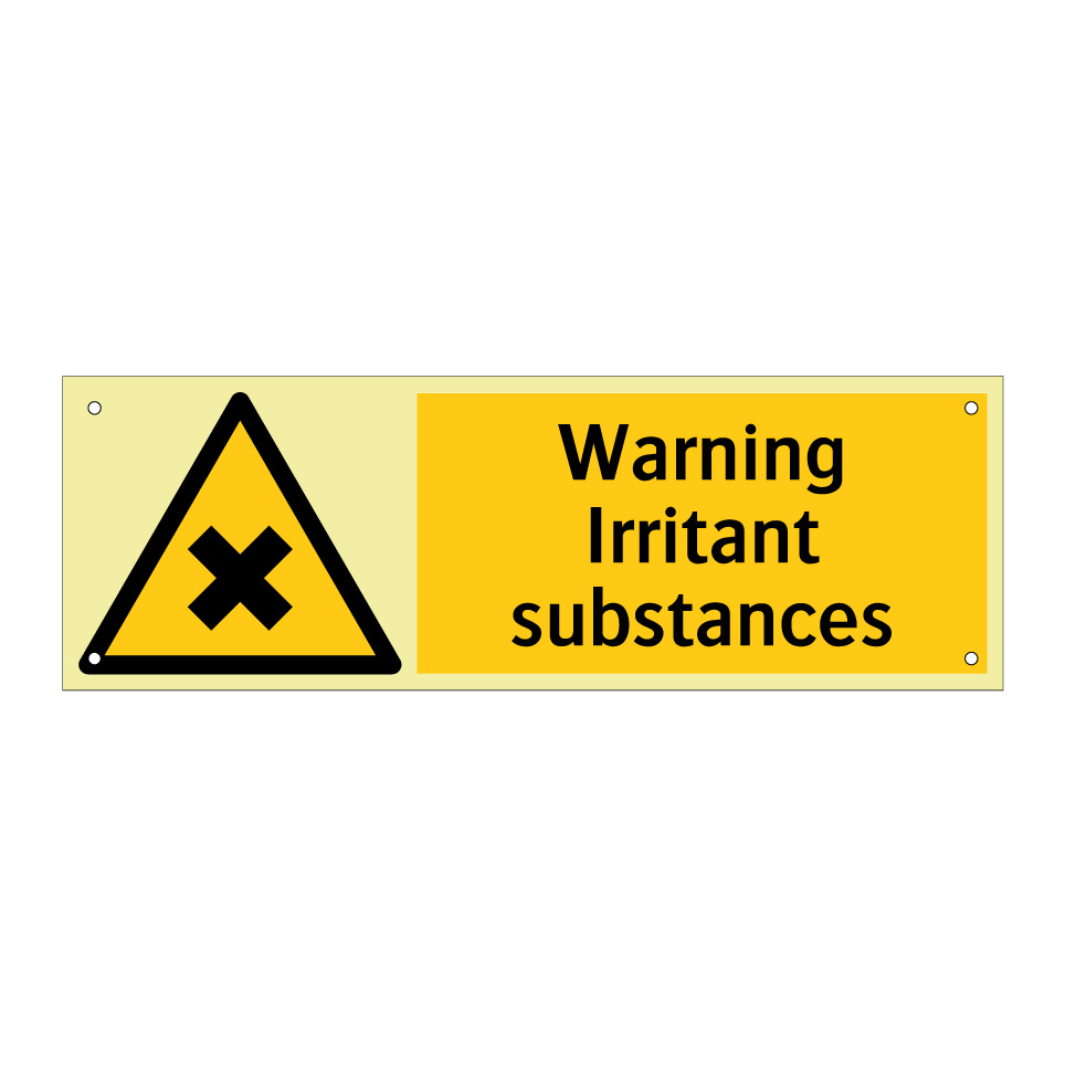 Warning Irritant substances