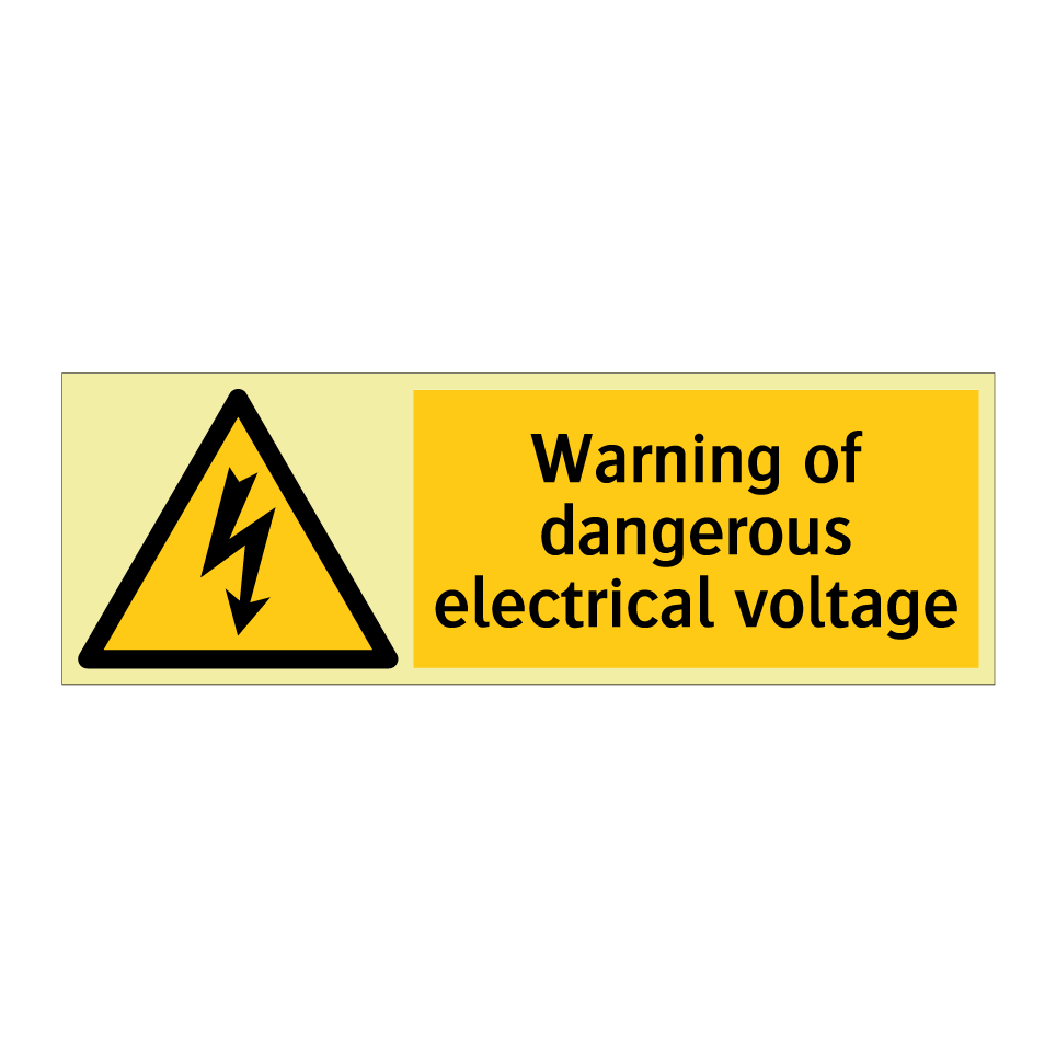 Warning of dangerous electrical voltage