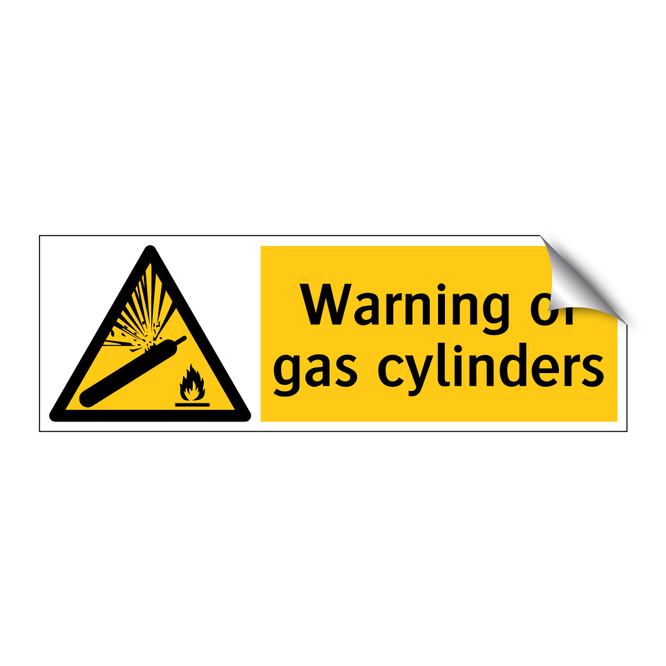 Warning of gas cylinders
