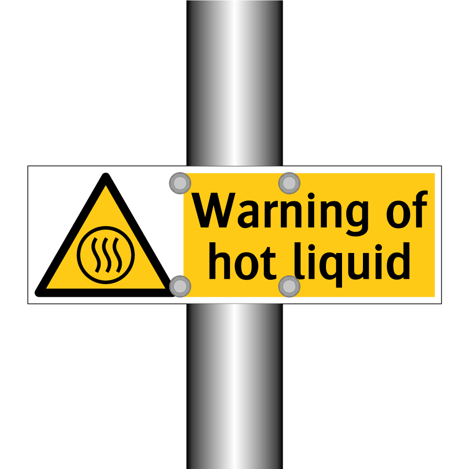 Warning of hot liquid