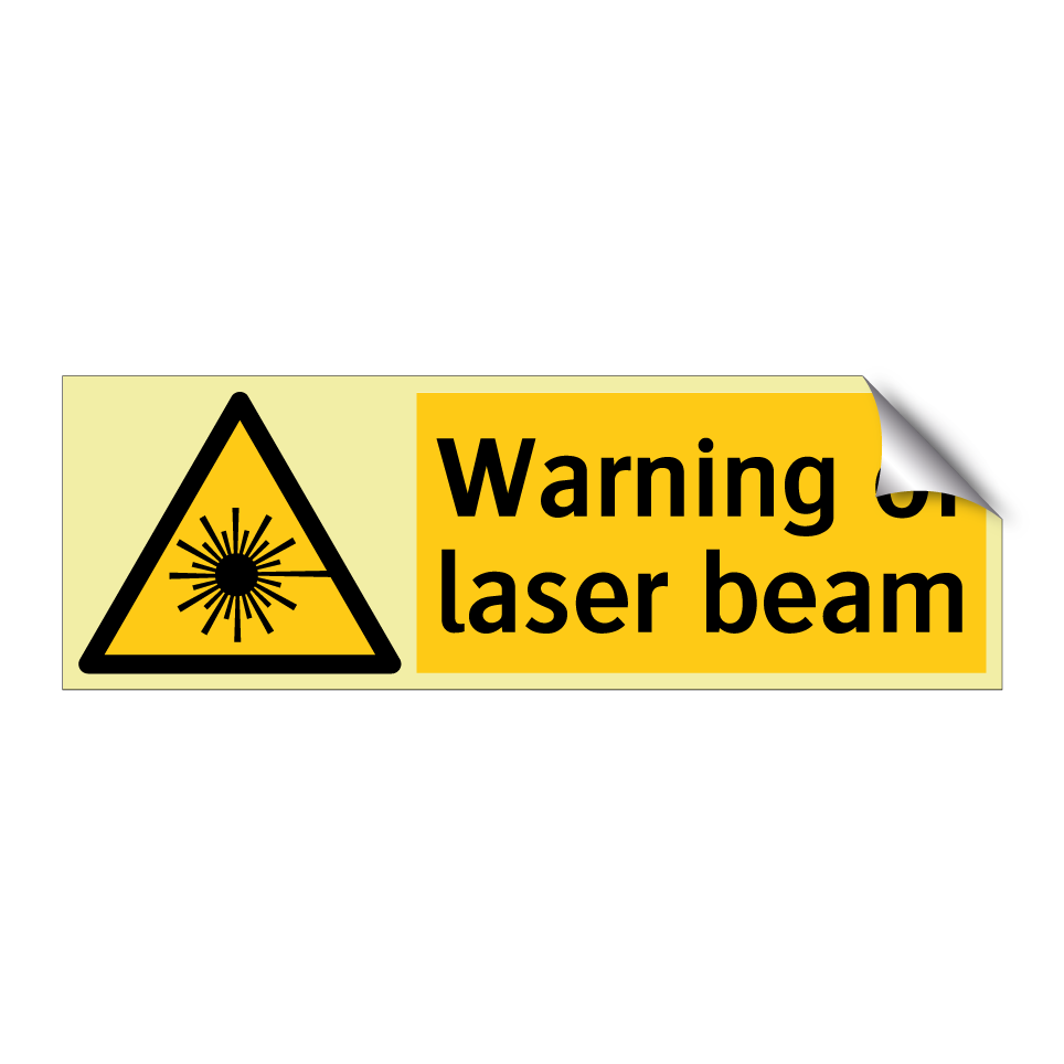 Warning of laser beam