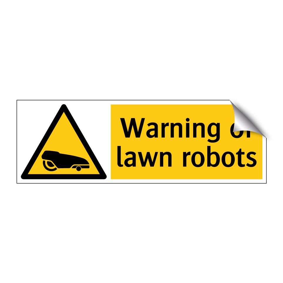 Warning of lawn robots