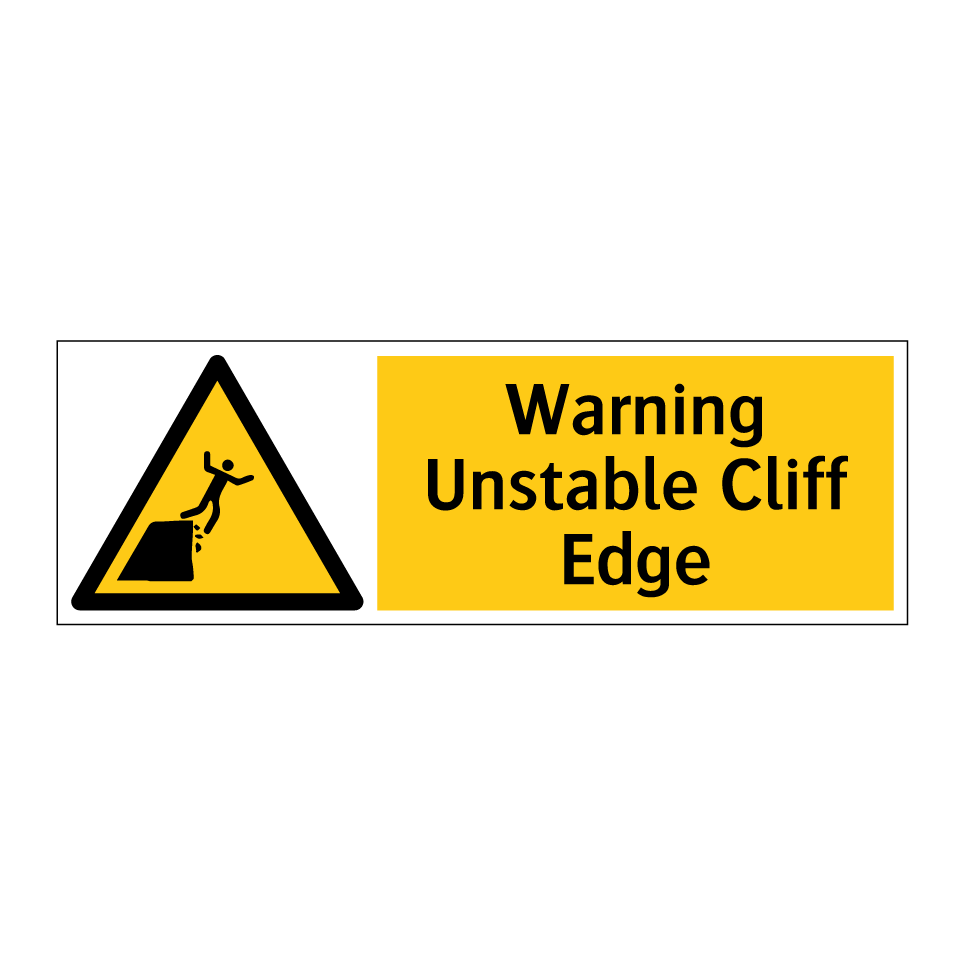 Warning Unstable Cliff Edge