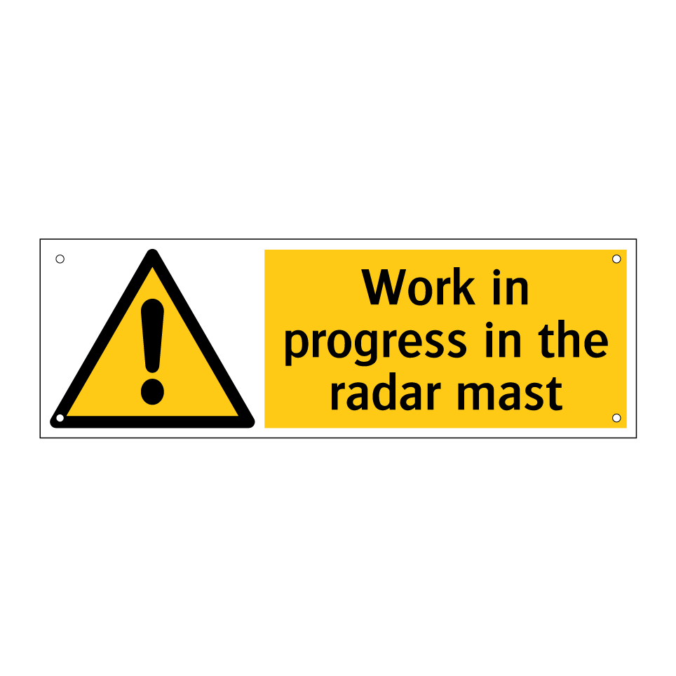Work in progress in the radar mast