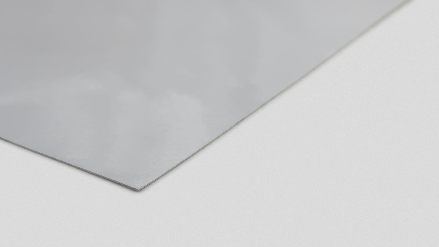 Self-adhesive vinyl sticker material, close-up of the corner